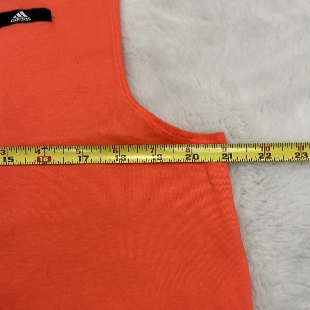 Adidas boyfriend tank size XL NWT coral/orange color crew neck 100% cotton - Picture 6 of 9
